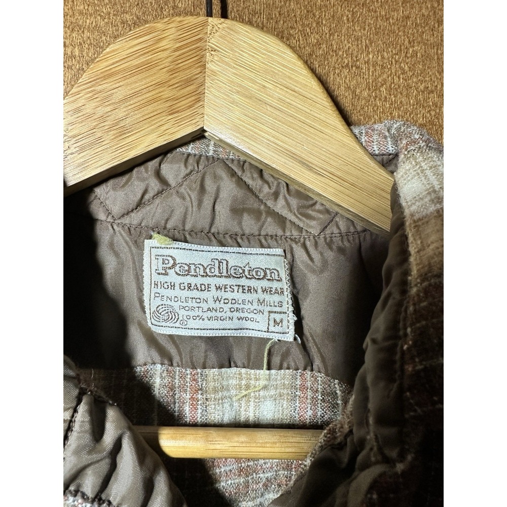 Vintage Pendleton High Grade Western Wear Wool Pearl Snap Shirt Jacket‎ Mens M